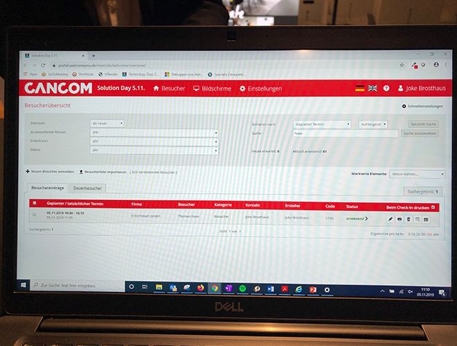 WELCOME Eventmanagement Check In
