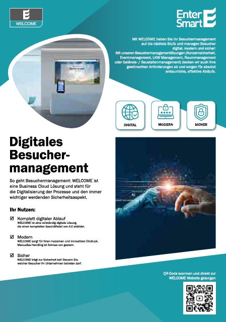 Broschüre: WELCOME – Digitales Besuchermanagement für Unternehmen
